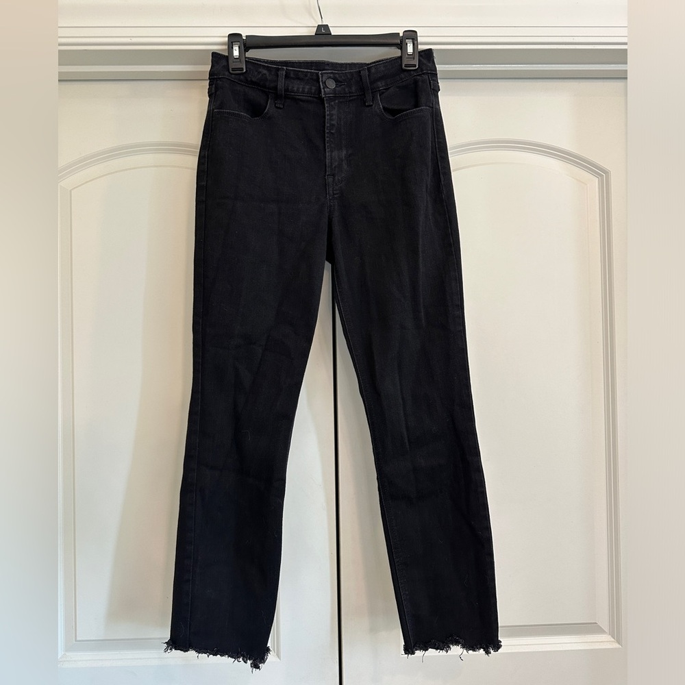 Old Navy Women's High-Rise Straight Leg Black Jeans